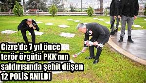 Cizre’de 7 yıl önce terör örgütü PKK’nın saldırısında şehit düşen 12 polis anıldı