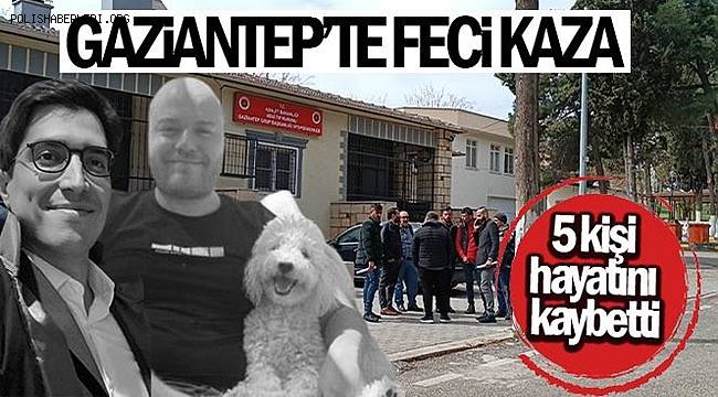 Gaziantep'te iki otomobilin çarpışması sonucu 5 kişi öldü