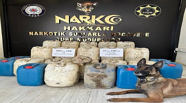 Yüksekova’da 508 kilo metamfetamin ele geçirildi
