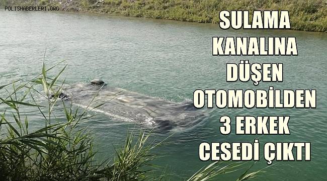 Adana'da sulama kanalına düşen otomobilden 3 erkek cesedi çıktı