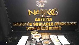 Antalya’da 5 kilo 272 gram esrar, 19 bin 881 adet extacy hap ele geçirildi