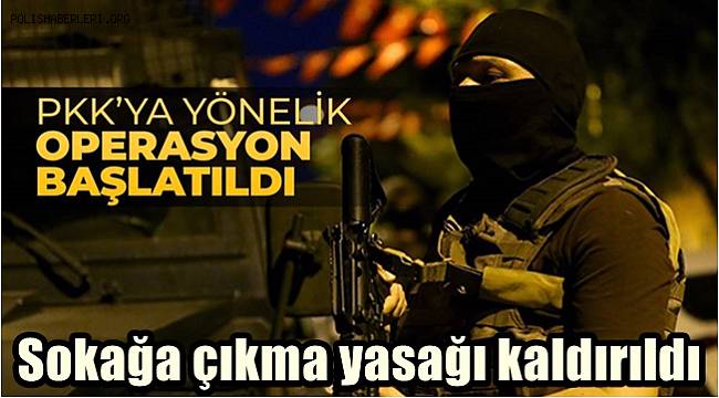 Mardin'de PKK'ya operasyon! Sokağa çıkma yasağı kaldırıldı