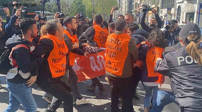 Şişli’den Taksim’e yürümek isteyen gruplara polis müdahalesi 