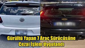 Gaziantep'te Gürültü Yapan 7 Araç Sürücüsüne Cezai İşlem Uygulandı 
