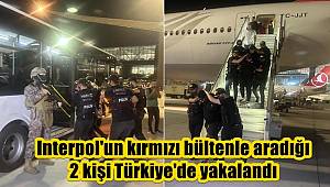 Interpol'un kırmızı bültenle aradığı 2 kişi Türkiye'de yakalandı 