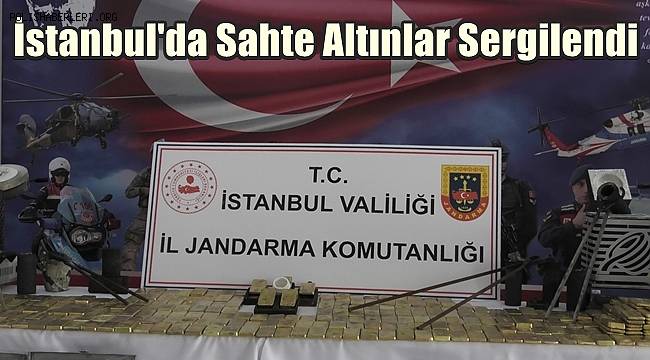 Jandarmanın ele geçirdiği sahte altınlar sergilendi
