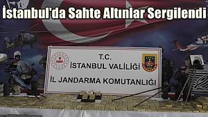 Jandarmanın ele geçirdiği sahte altınlar sergilendi