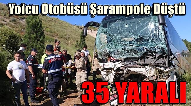 Eskişehir'de yolcu otobüsü şarampole düştü! 35 yaralı