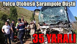 Eskişehir'de yolcu otobüsü şarampole düştü! 35 yaralı
