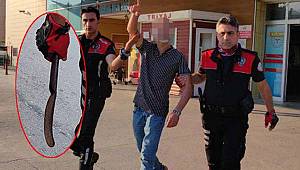 İnegöl'de, satırlı saldırgan serbest bırakıldı