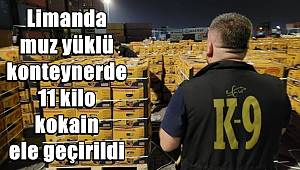 Limanda muz yüklü konteynerde 11 kilo kokain ele geçirildi