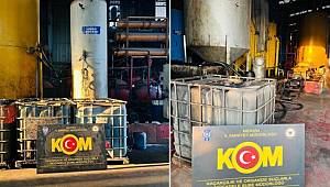 Atık yağ geri dönüşüm fabrikasında 30 bin litre kaçak akaryakıt ele geçirildi