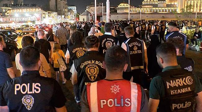 Beyoğlu'nda helikopter destekli asayiş denetimi 