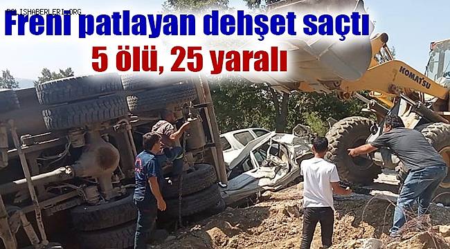 Freni patlayan kamyon dehşet saçtı!