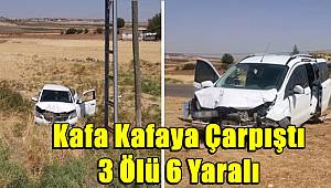 Gaziantep'te iki otomobil kafa kafaya çarpıştı! 3 ölü, 6 yaralı 
