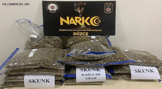 Mobilyalar arasına gizlenmiş 46 kilogram uyuşturucu ele geçirildi 