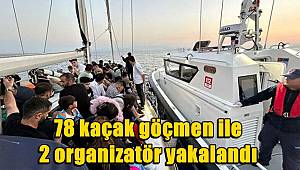 Bodrum’da 78 kaçak göçmen ile 2 organizatör yakalandı