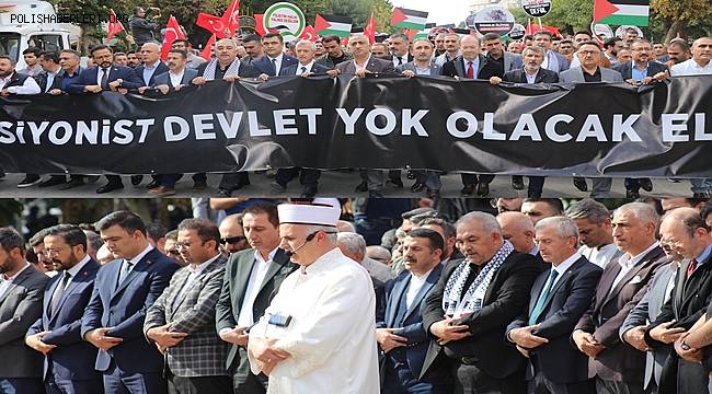 Gaziantep’te Binlerce Vatandaş Filistin’e Destek Yürüyüşü Yaptı