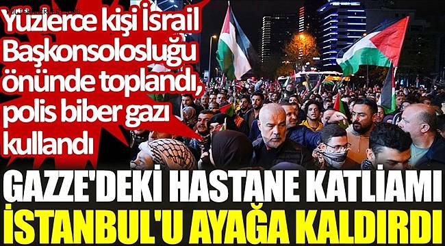 İstanbul'da İsrail Başkonsolosluğu önünde protesto 