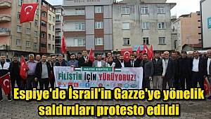Espiye ilçesinde İsrail'in Gazze'ye yönelik saldırıları protesto edildi