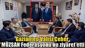 Gaziantep Valisi Çeber MÜZSAN Federasyonu'nu ziyaret etti