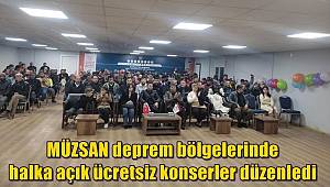 MÜZSAN deprem bölgelerinde halka açık ücretsiz konserler düzenledi 