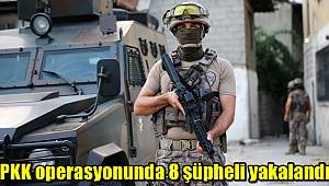 PKK operasyonunda 8 şüpheli yakalandı