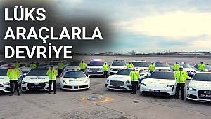 Suç örgütlerinden el konularak polise verilen araçlar İstanbul sokaklarında 