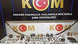 Ankara'da tarihi eser operasyonu! 3 bin 730 obje ile 63 sikke ele geçirildi 