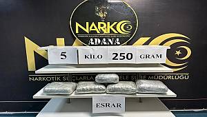 Adana'da 5 kilo 250 gram esrar ele geçirildi, sürücü tutuklandı 