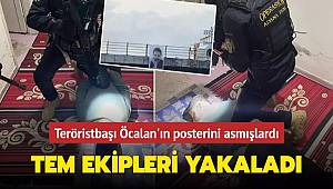 Adana'da PKK elebaşının posterini asan 2 kişi yakalandı 