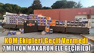 KOM Ekipleri Geçit Vermedi! Manisa'da 7 Milyon Makaron Ele Geçirildi 