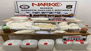 Mardin'de 70 kilo metamfetamin ve 28 kilo kimyasal madde ele geçirildi 