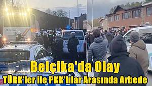 Belçika'da Türkler ve terör örgütü PKK destekçileri arasında arbede 