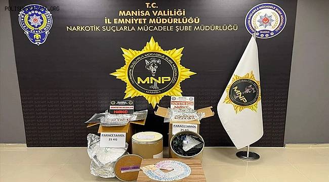 Manisa'da 50 Kilogram ve 200 Bin Sentetik Ecza Ele Geçirildi 