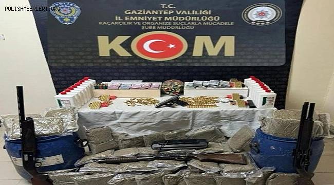 Gaziantep'te uyuşturucu ve silahla yakalanan zanlı tutuklandı 