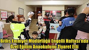 Bitlis Emniyet Müdürlüğü, Engelli Haftası'nda Özel Eğitim Anaokulunu Ziyaret Etti 
