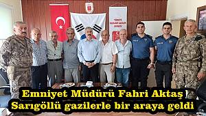 Emniyet Müdürü Fahri Aktaş Sarıgöllü gazilerle bir araya geldi 