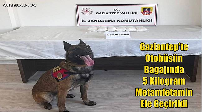 Gaziantep'te Otobüsün Bagajında 5 Kilogram Metamfetamin Ele Geçirildi