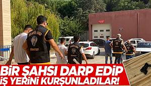 Manisa’da korkutan saldırı! Bir şahsı darp edip iş yerini kurşunladılar! 