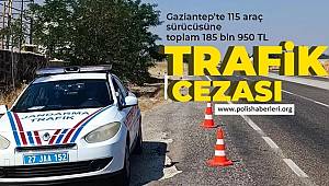 Gaziantep'te hız ihlali yapan 115 araç sürücüsüne 185 bin 950 TL trafik cezası 
