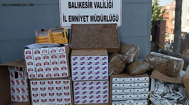Bigadiç'te polisten kaçak sigara operasyonu
