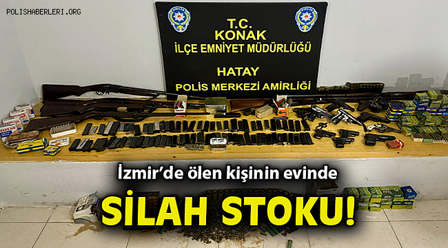 İzmir'de 91 yaşında hayatını kaybeden adamın evinden çok sayıda silah bulundu 