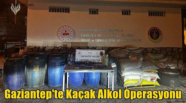 Jandarmadan Kaçak Alkol Operasyonu