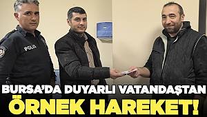 Bursa İnegöl'de bir vatandaş, ATM'de unutulan parayı bularak polise teslim etti 