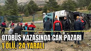 Isparta'da Yolcu Otobüsü Devrildi! 1 Kişi Hayatını Kaybetti, 24 Yaralı