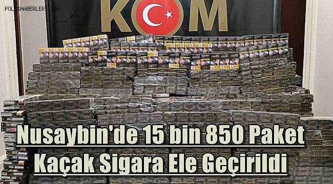 Nusaybin'de 15 bin 850 Paket Kaçak Sigara Ele Geçirildi