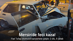 Mersin'de feci kaza! 2 ölü, 5 yaralı 