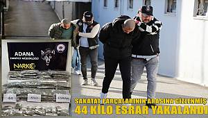 Sakatat parçalarının arasına zulalanmış 44 kilo esrar ele geçirildi