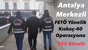 Antalya merkezli FETÖ'ye yönelik 